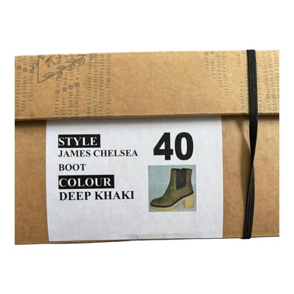 Free People James Chelsea Boot Booties Size 40 10 Deep Khaki Leather New - Picture 8 of 8